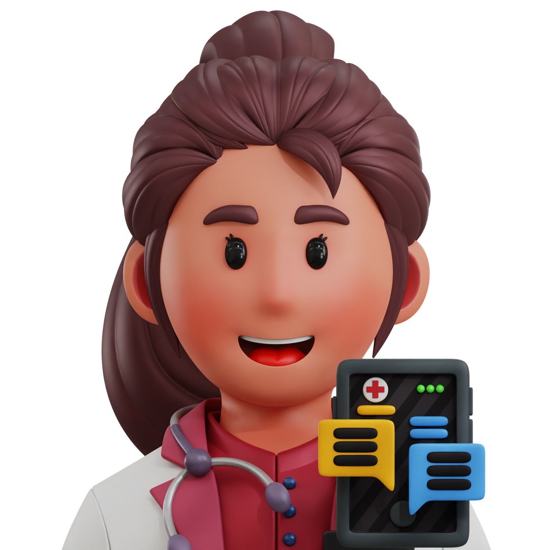 Health Profession Icon Pack 3D Model – Low Poly Medical Characters, OBJ, JPG - View 36