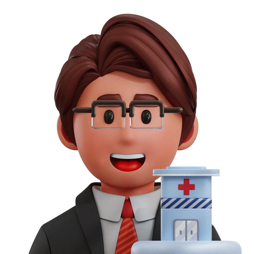 Health Profession Icon Pack 3D Model – Low Poly Medical Characters, OBJ, JPG - View 37