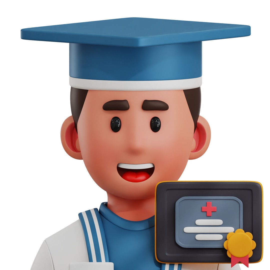 Health Profession Icon Pack 3D Model – Low Poly Medical Characters, OBJ, JPG - View 38