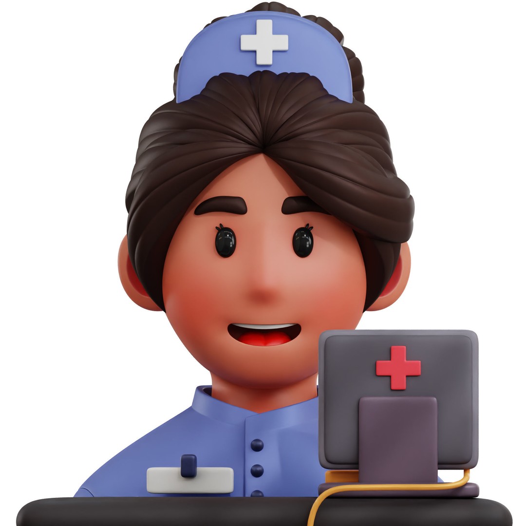 Health Profession Icon Pack 3D Model – Low Poly Medical Characters, OBJ, JPG - View 39