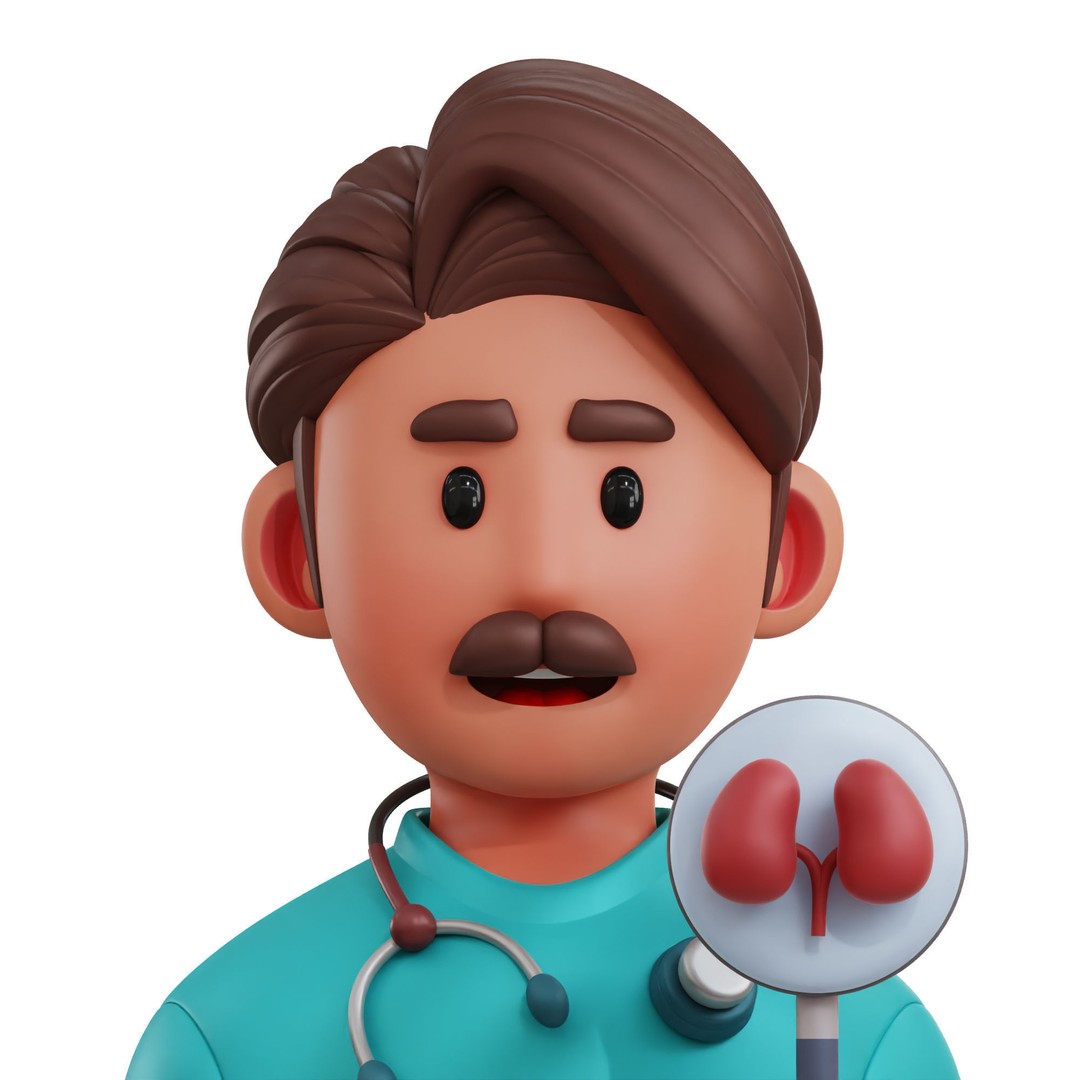 Health Profession Icon Pack 3D Model – Low Poly Medical Characters, OBJ, JPG - View 6
