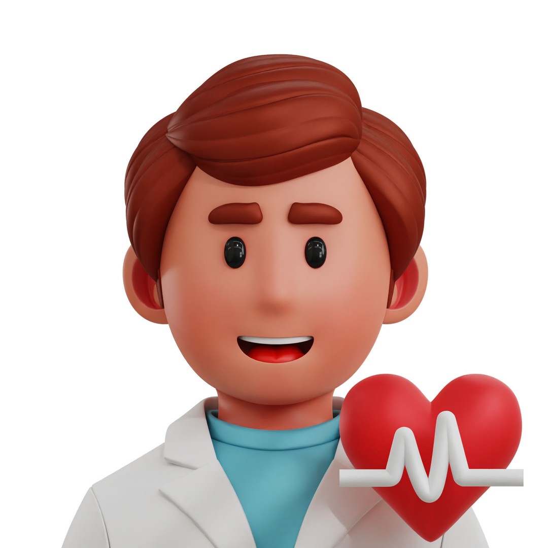 Health Profession Icon Pack 3D Model – Low Poly Medical Characters, OBJ, JPG - View 7