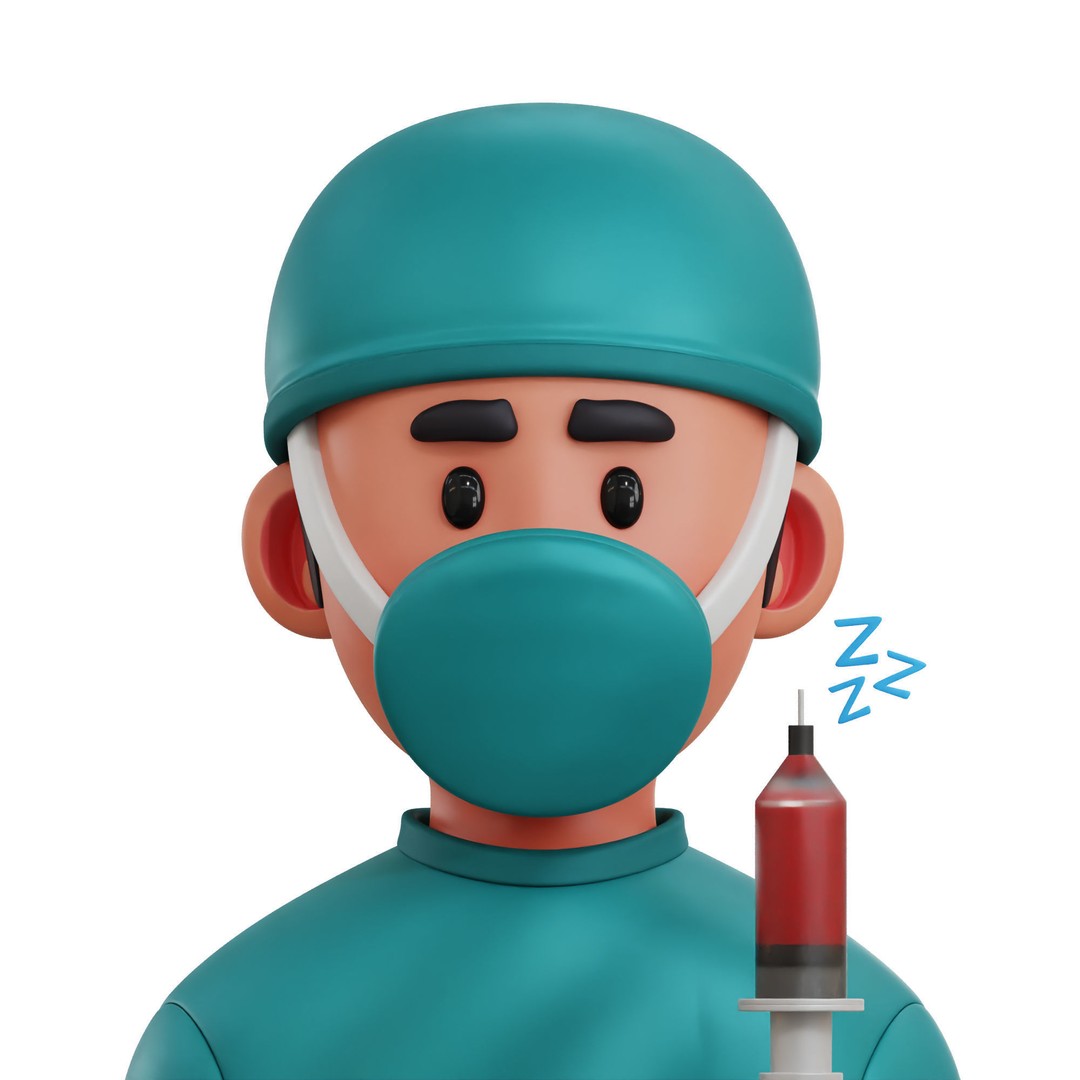 Health Profession Icon Pack 3D Model – Low Poly Medical Characters, OBJ, JPG - View 8