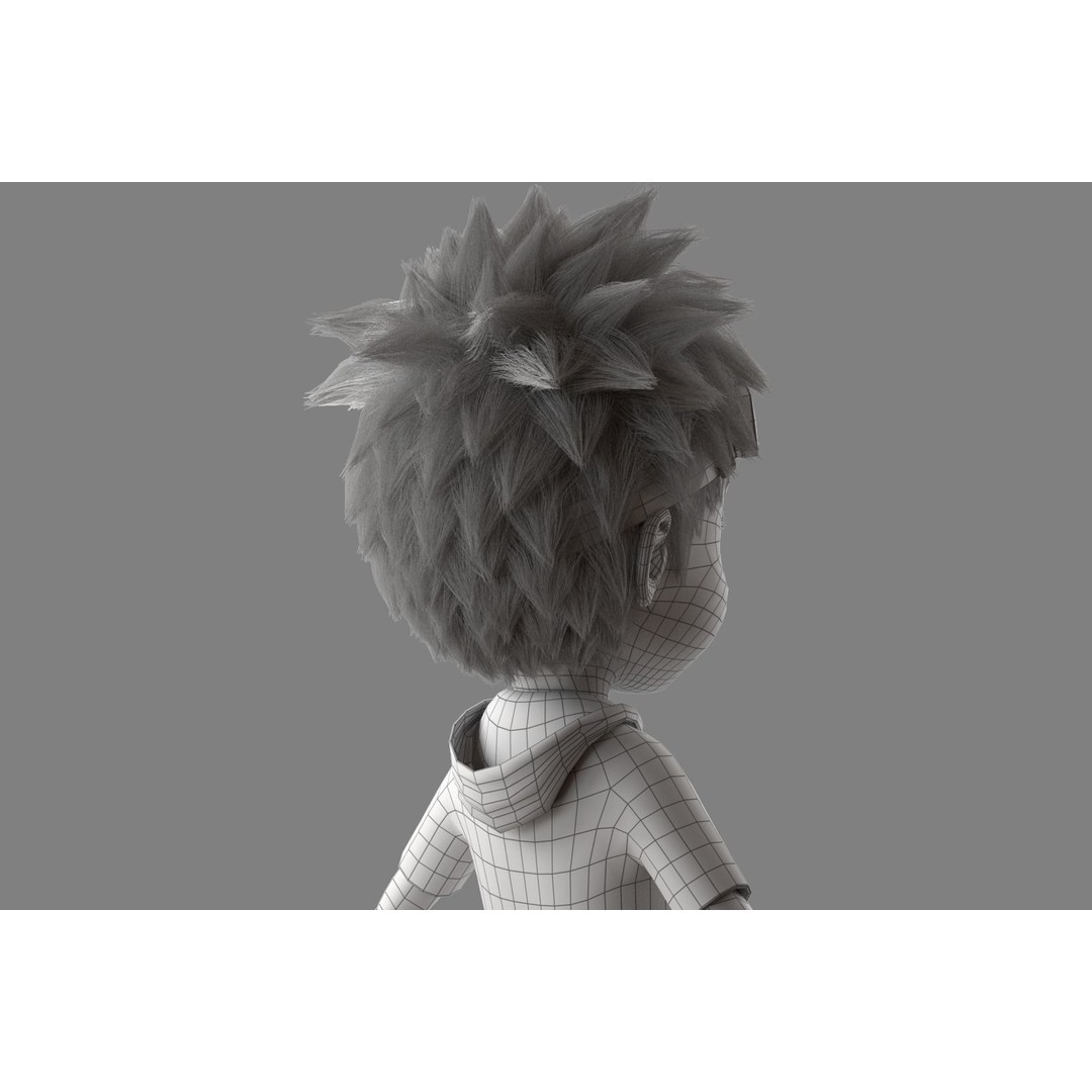 Cartoon Boy 3D Model – Rigged Character for Animation, FBX - View 10