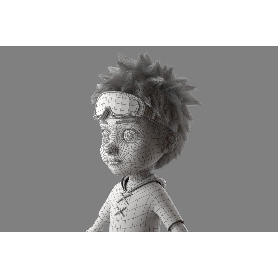Cartoon Boy 3D Model – Rigged Character for Animation, FBX - View 13