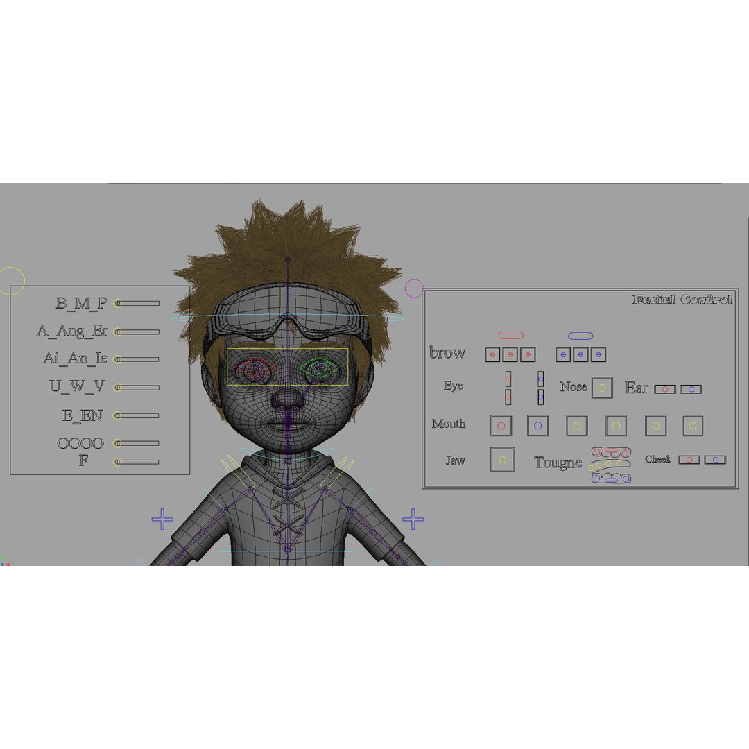 Cartoon Boy 3D Model – Rigged Character for Animation, FBX - View 17