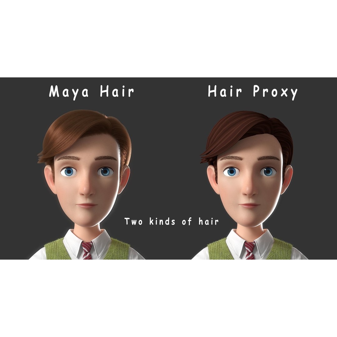 Cartoon Man 3D Model – High-Quality Character with Clothing Options, FBX - View 17