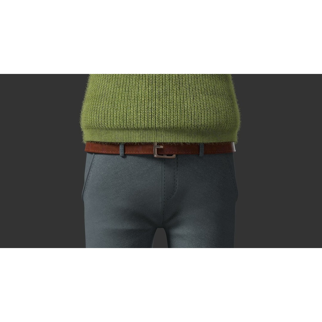 Cartoon Man 3D Model – High-Quality Character with Clothing Options, FBX - View 18