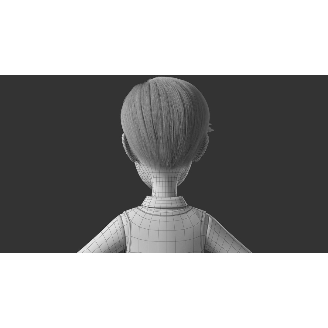 Cartoon Man 3D Model – High-Quality Character with Clothing Options, FBX - View 22