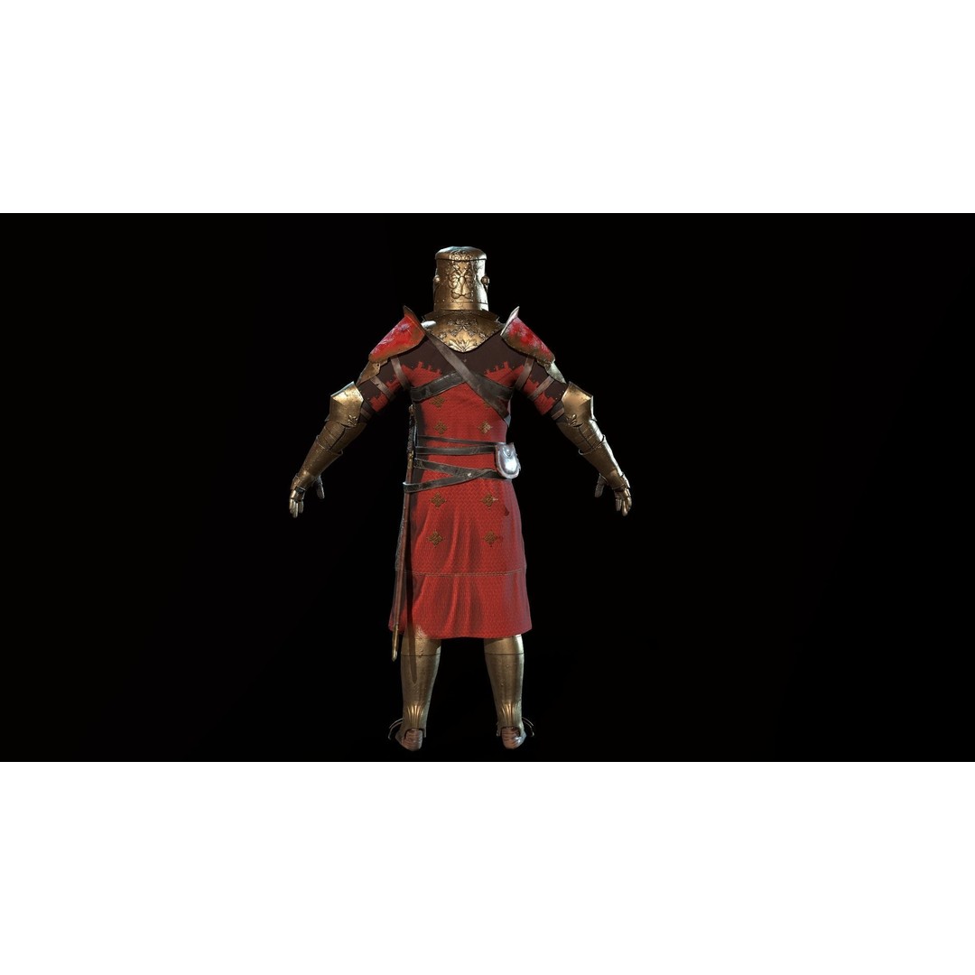 Knight 3D Model – Low Poly Rigged Character with Animations, FBX - View 13