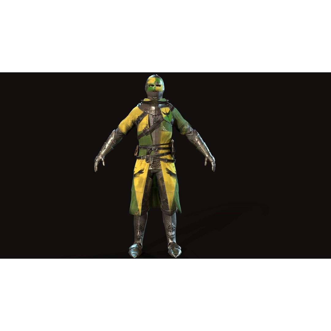 Knight 3D Model – Low Poly Rigged Character with Animations, FBX - View 14
