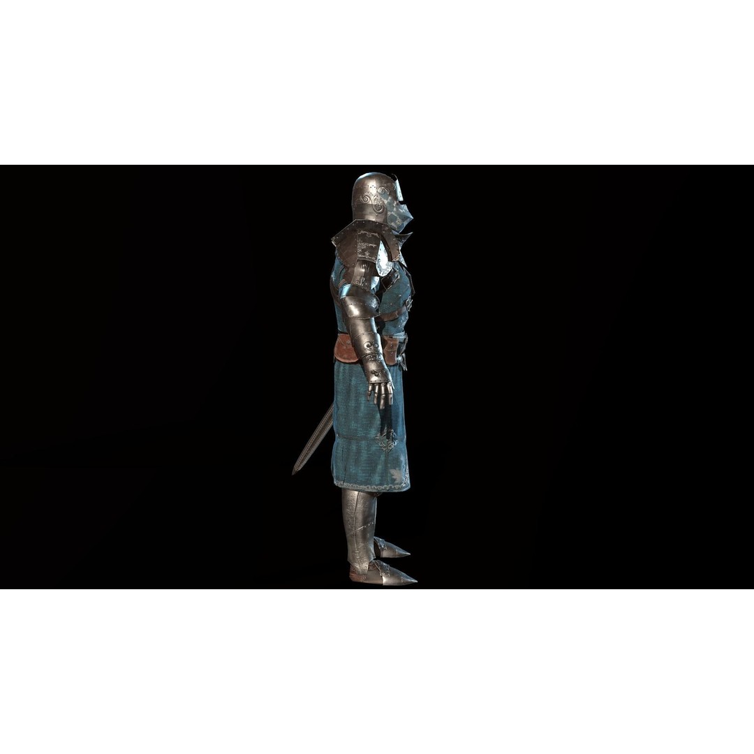 Knight 3D Model – Low Poly Rigged Character with Animations, FBX - View 17