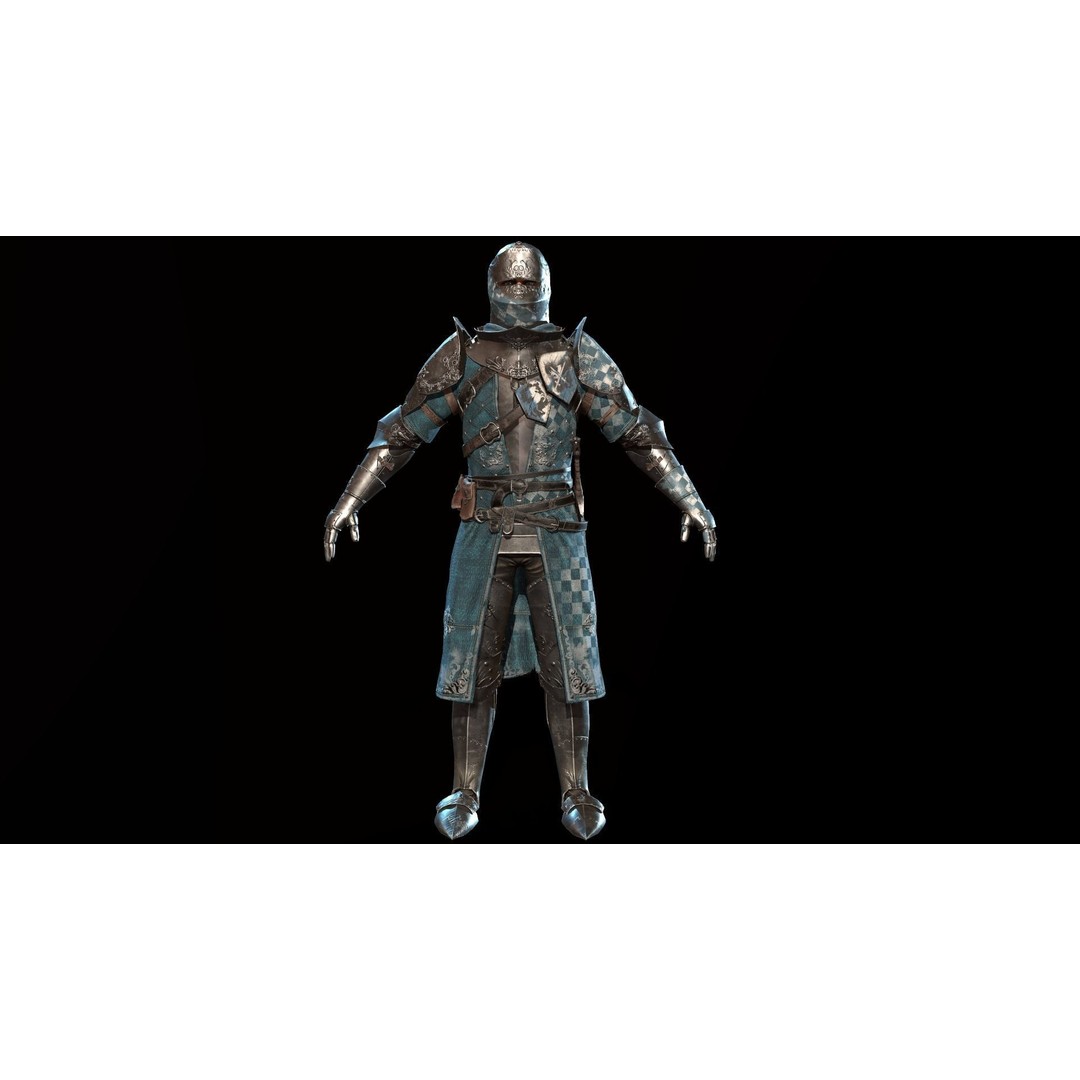 Knight 3D Model – Low Poly Rigged Character with Animations, FBX - View 18