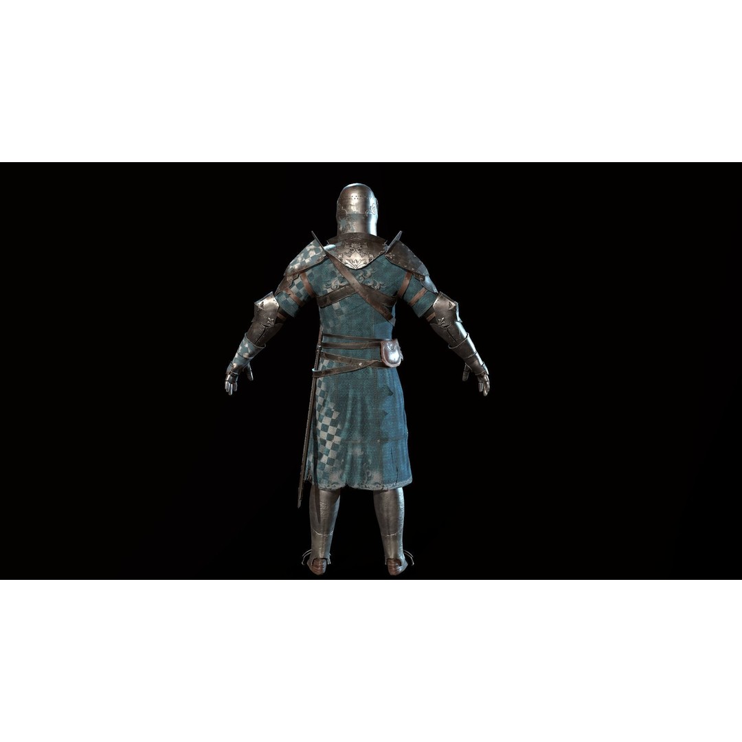Knight 3D Model – Low Poly Rigged Character with Animations, FBX - View 19