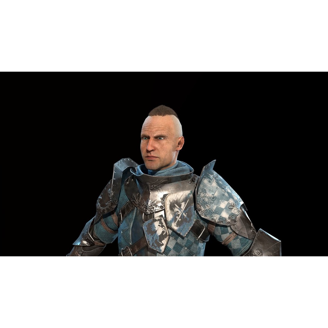 Knight 3D Model – Low Poly Rigged Character with Animations, FBX - View 27
