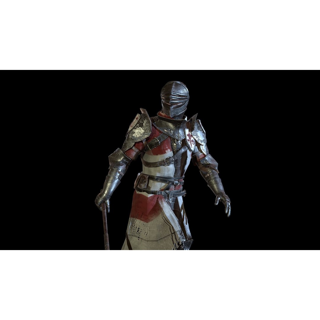 Knight 3D Model – Low Poly Rigged Character with Animations, FBX - View 3