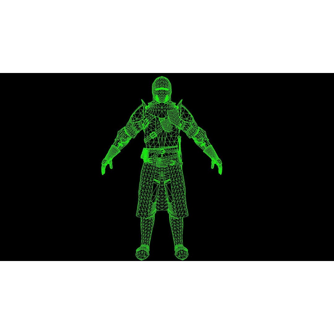 Knight 3D Model – Low Poly Rigged Character with Animations, FBX - View 30
