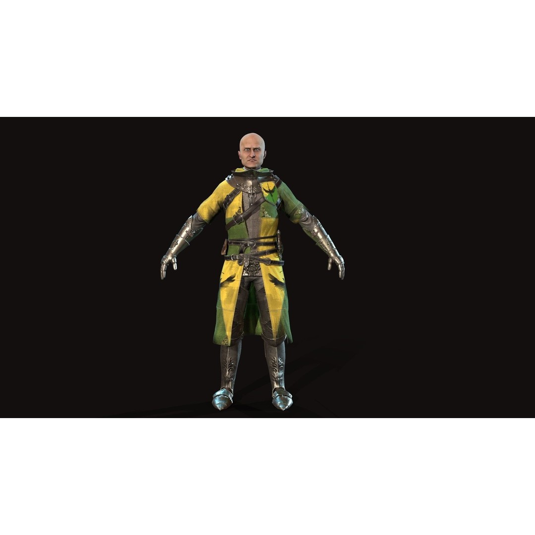 Knight 3D Model – Low Poly Rigged Character with Animations, FBX - View 33