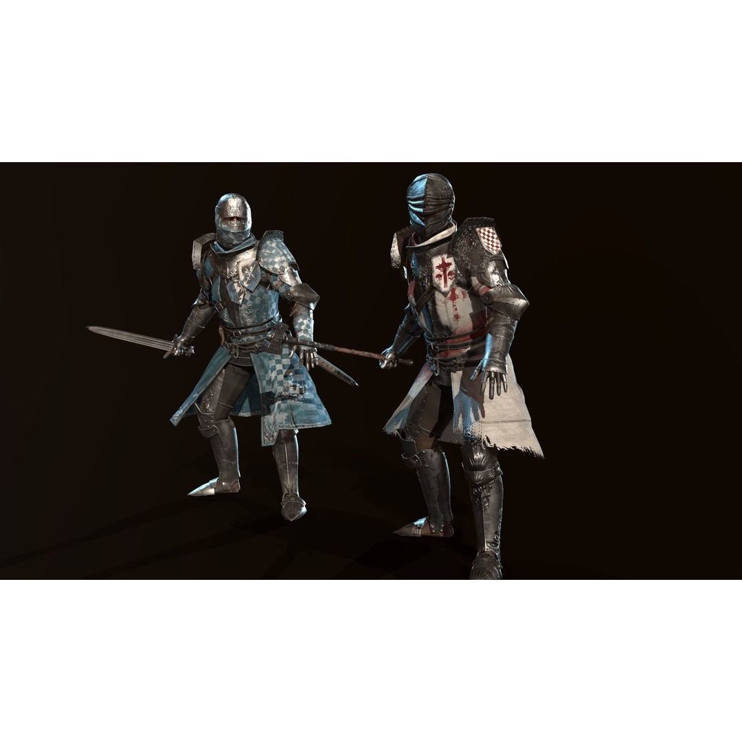 Knight 3D Model – Low Poly Rigged Character with Animations, FBX - View 4