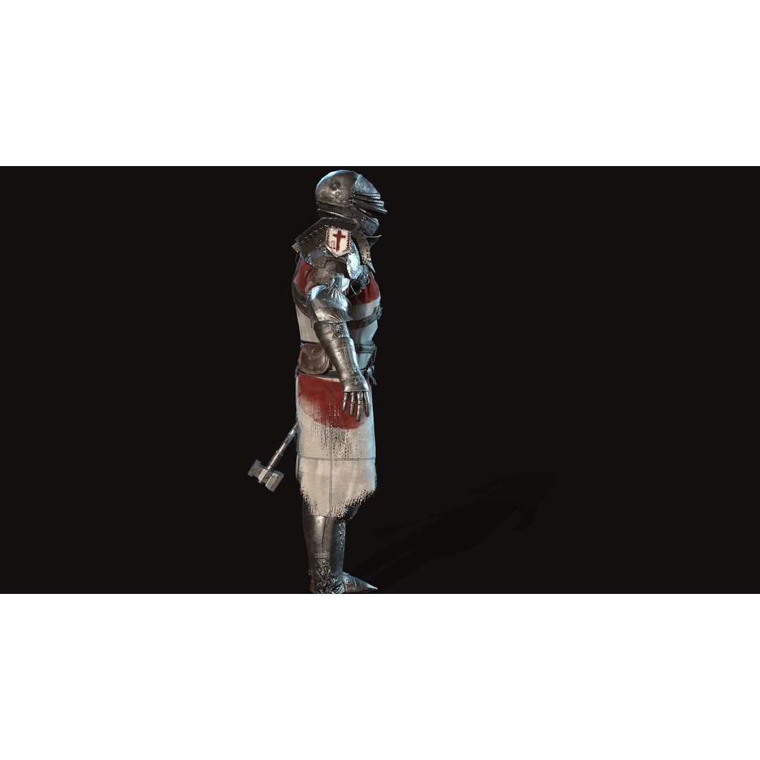Knight 3D Model – Low Poly Rigged Character with Animations, FBX - View 6