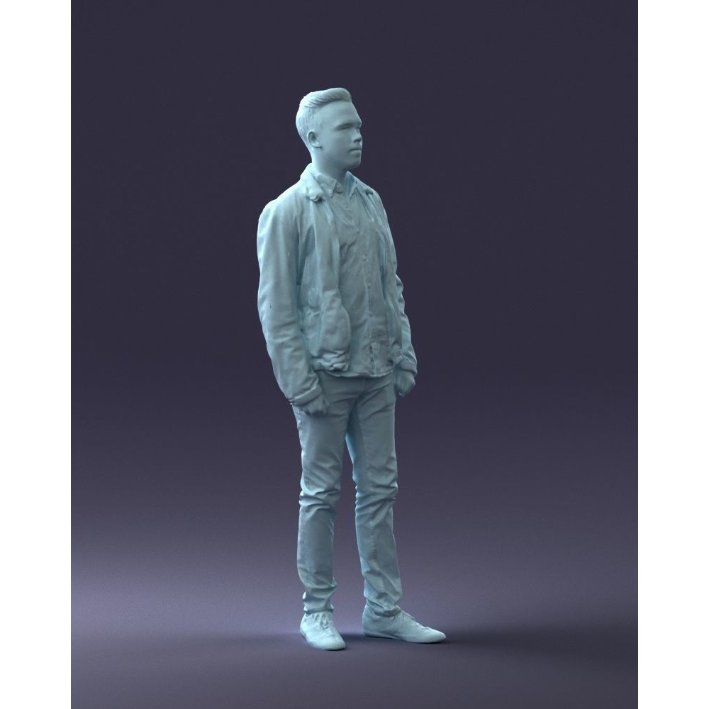 Casual Man 3D Model – High Detail Scanned Character for Archviz - View 12