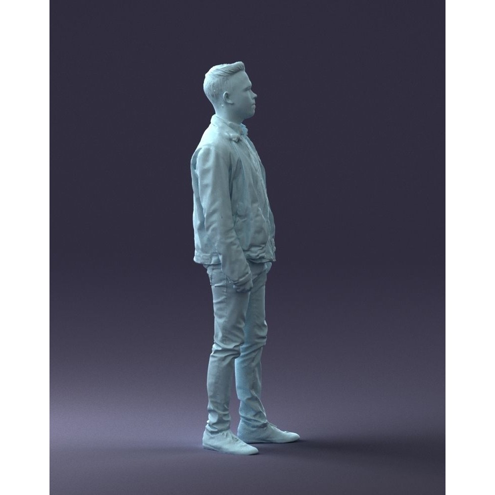 Casual Man 3D Model – High Detail Scanned Character for Archviz - View 15