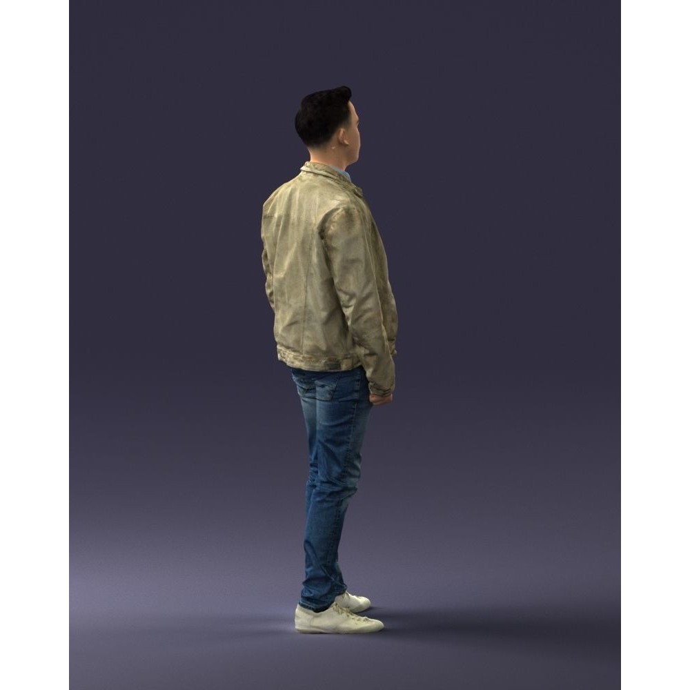 Casual Man 3D Model – High Detail Scanned Character for Archviz - View 17