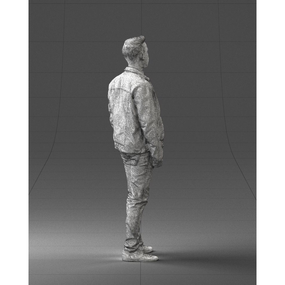 Casual Man 3D Model – High Detail Scanned Character for Archviz - View 19