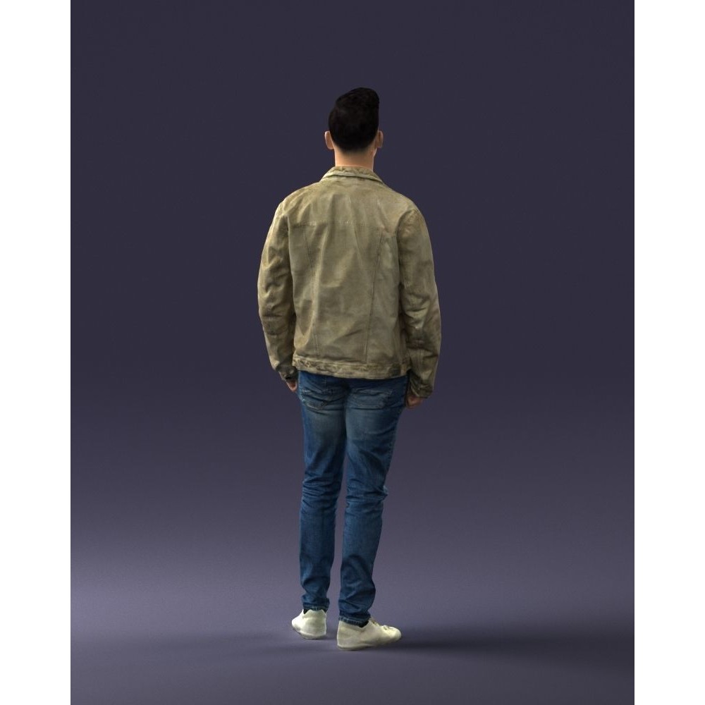 Casual Man 3D Model – High Detail Scanned Character for Archviz - View 20