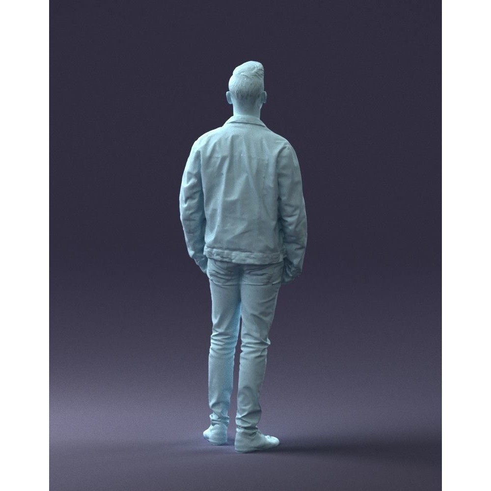 Casual Man 3D Model – High Detail Scanned Character for Archviz - View 21