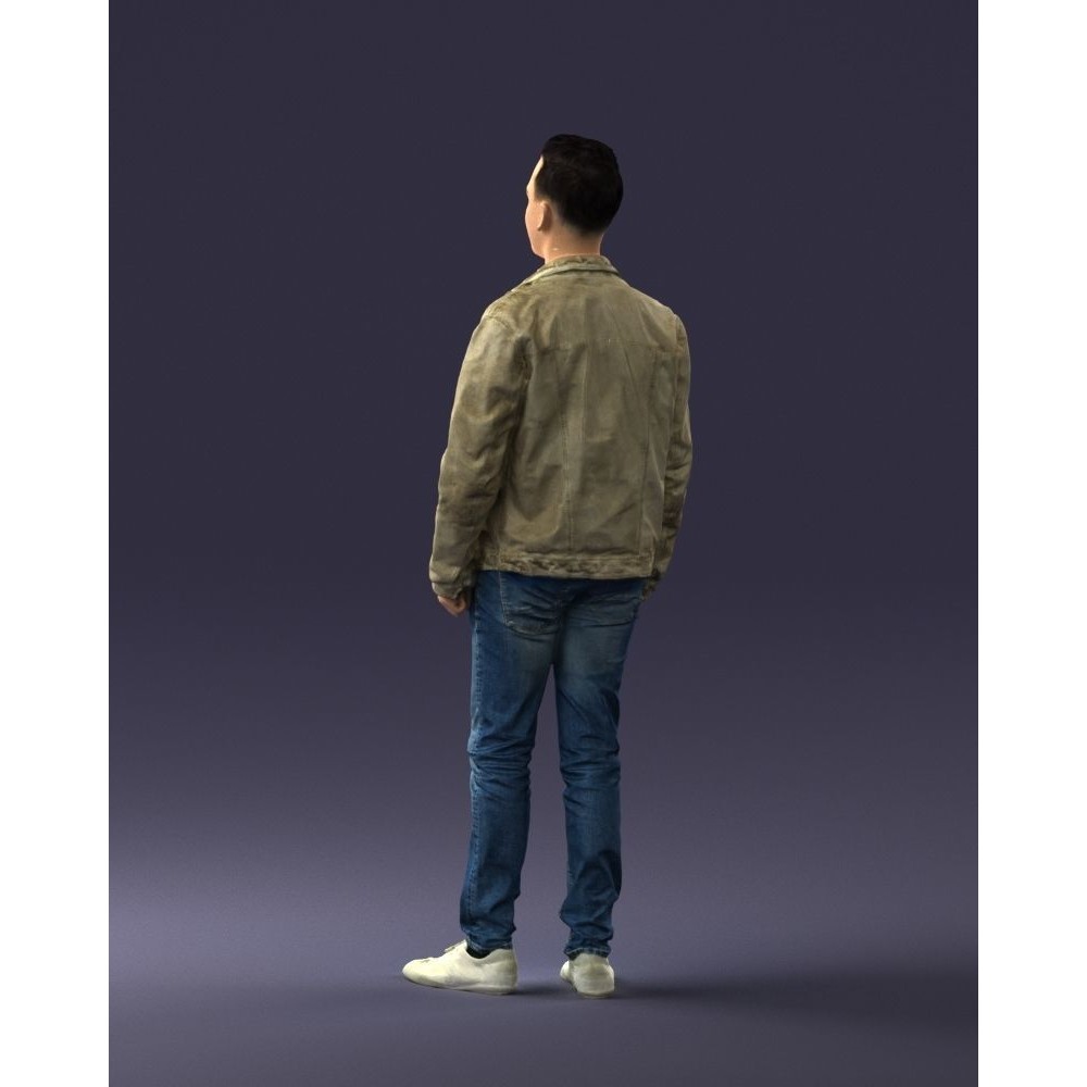 Casual Man 3D Model – High Detail Scanned Character for Archviz - View 23