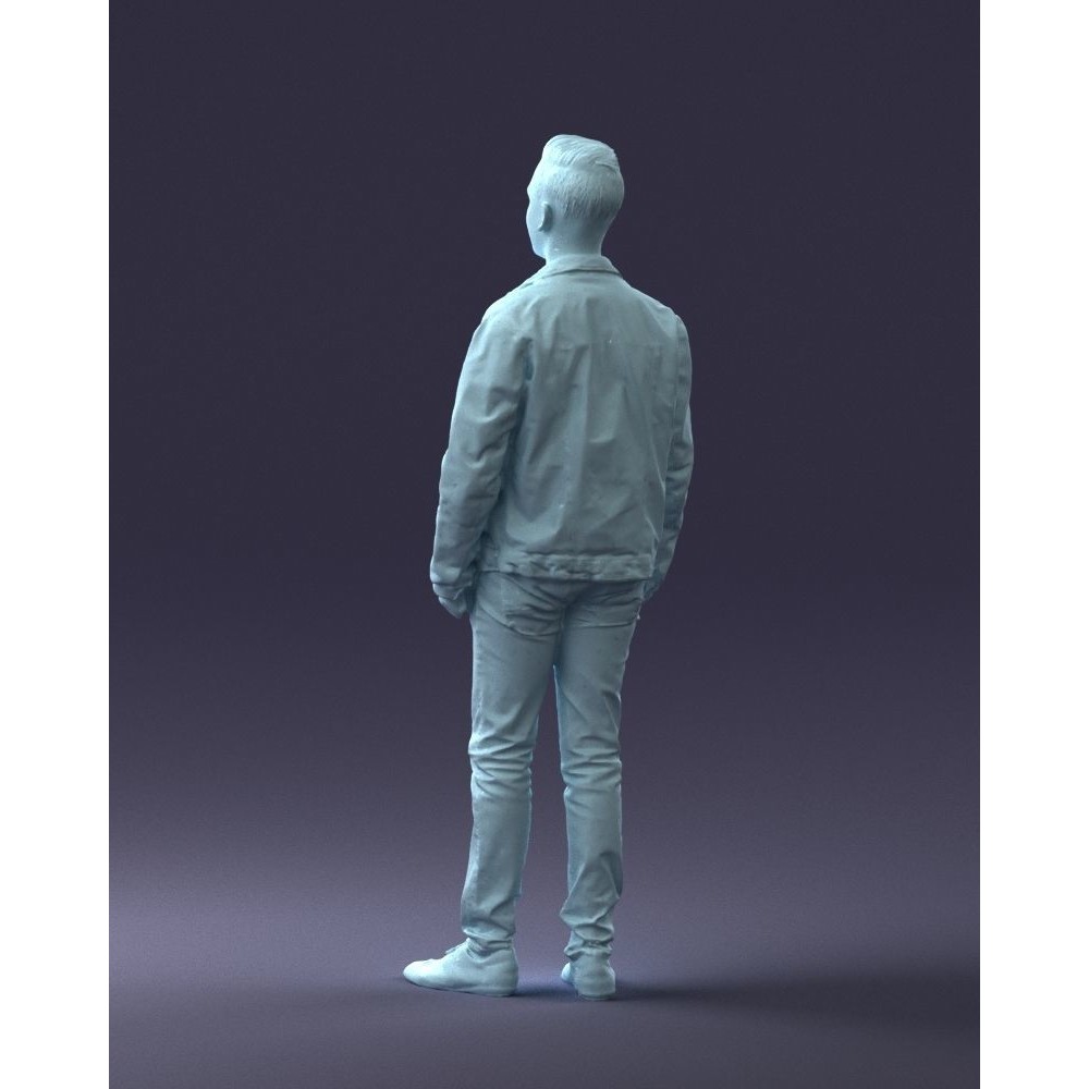 Casual Man 3D Model – High Detail Scanned Character for Archviz - View 24