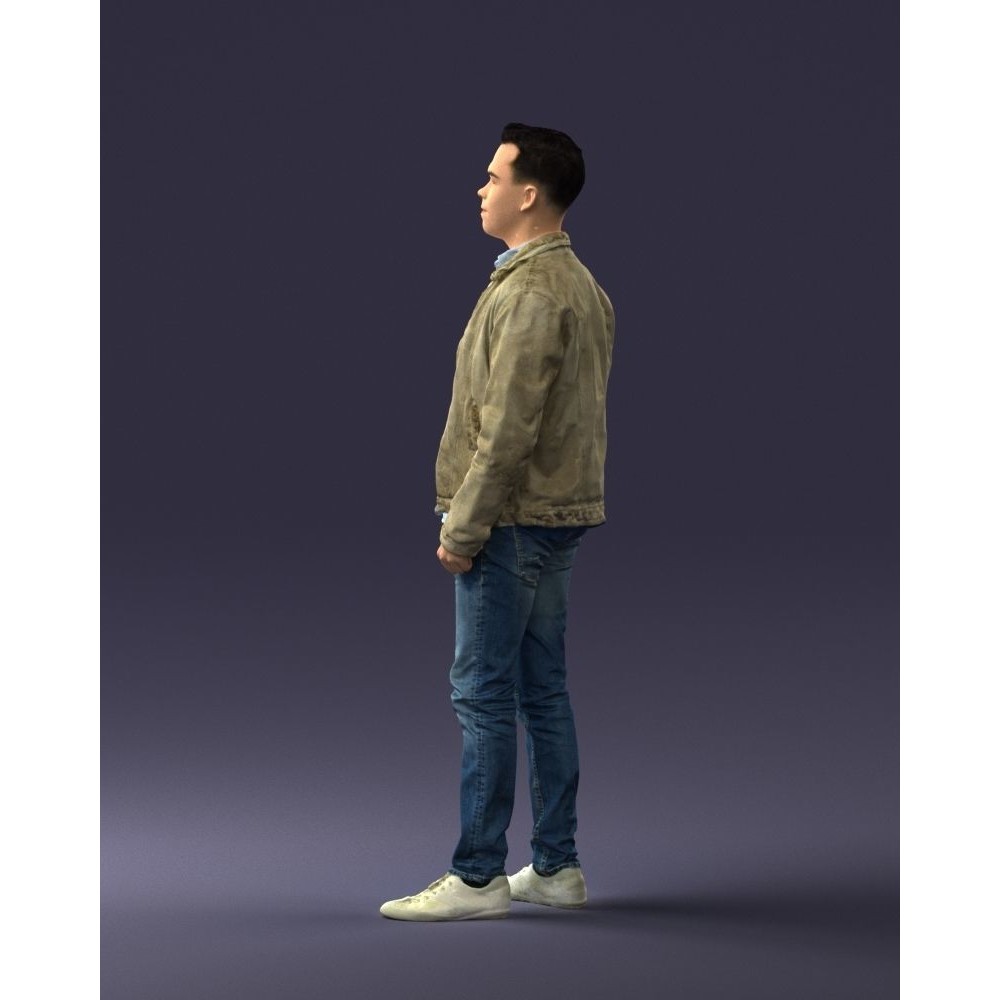 Casual Man 3D Model – High Detail Scanned Character for Archviz - View 26