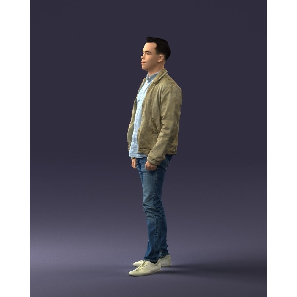 Casual Man 3D Model – High Detail Scanned Character for Archviz - View 29