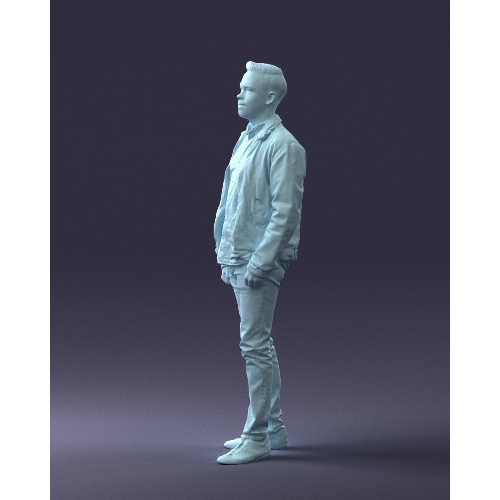 Casual Man 3D Model – High Detail Scanned Character for Archviz - View 30