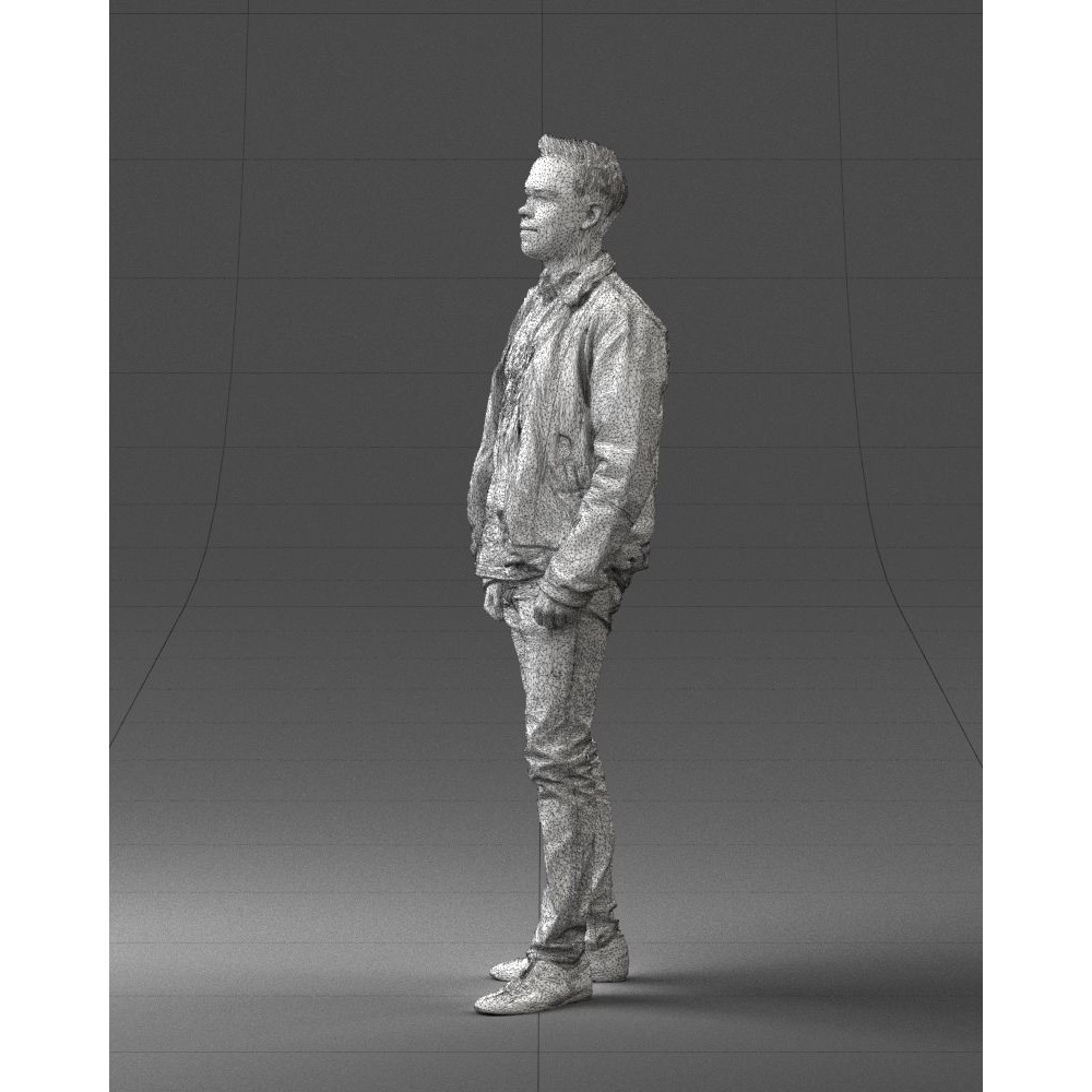 Casual Man 3D Model – High Detail Scanned Character for Archviz - View 31