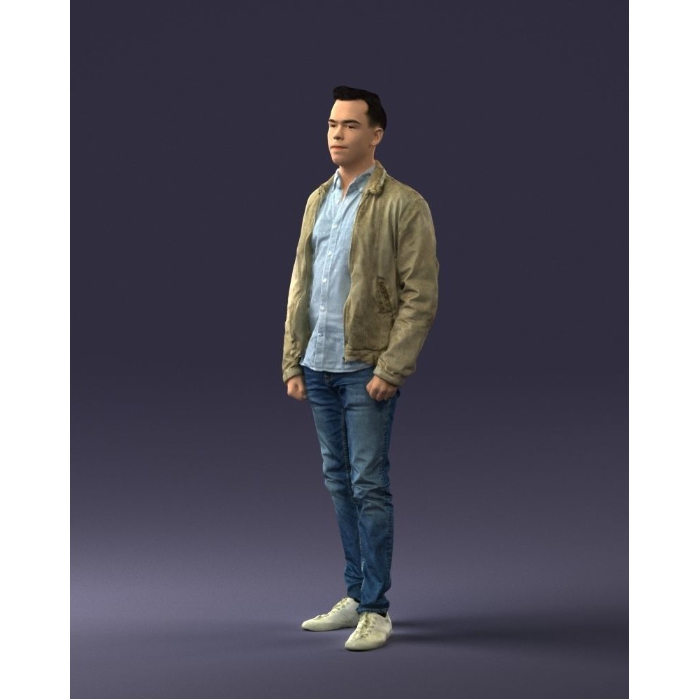 Casual Man 3D Model – High Detail Scanned Character for Archviz - View 32
