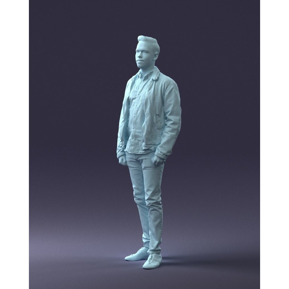 Casual Man 3D Model – High Detail Scanned Character for Archviz - View 33