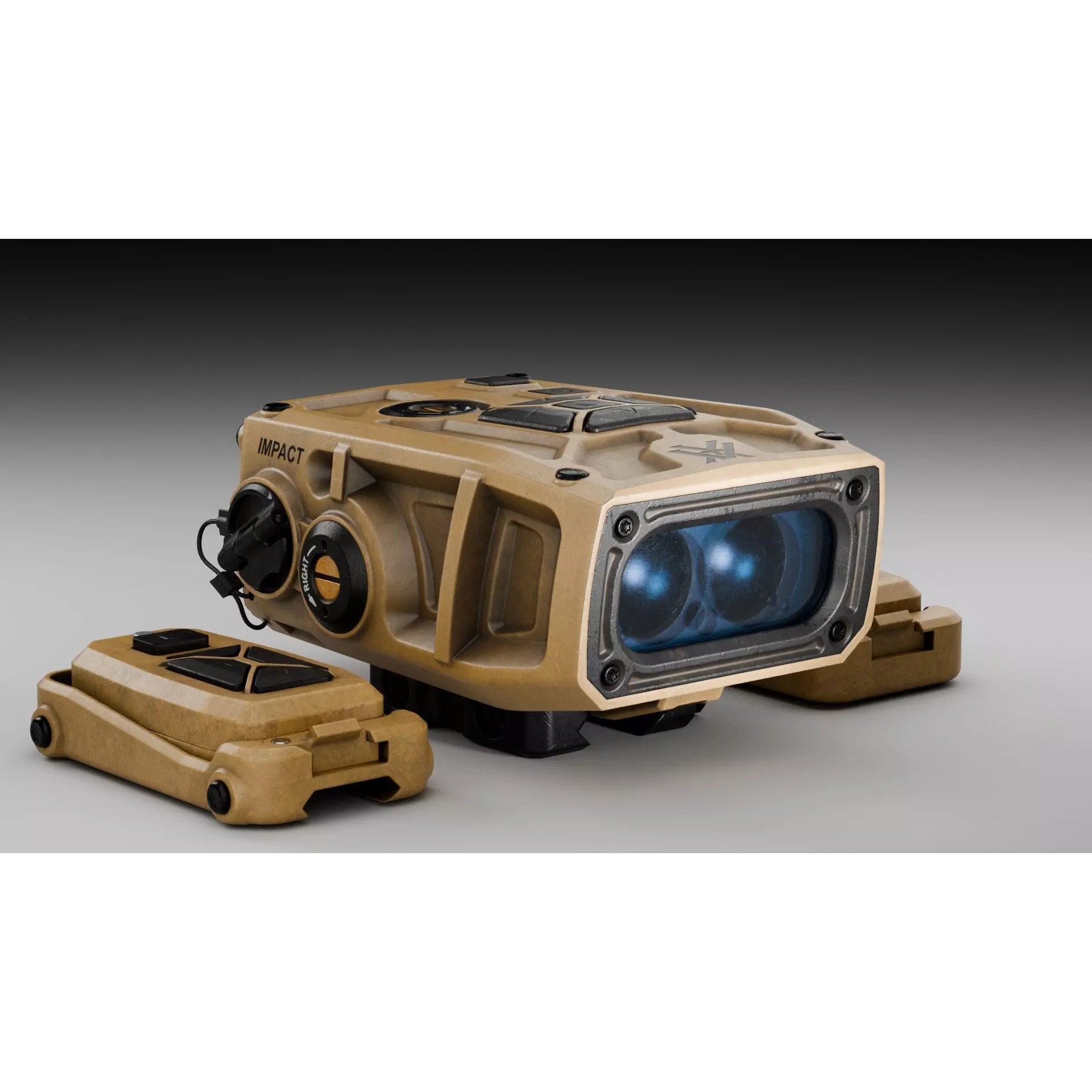 Rangefinder Vortex Impact 4000 Rail - Low-Poly Game-Ready 3D Model - View 2