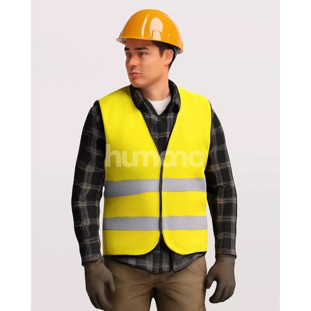 Humano Workwear Man 3D Model – Realistic Construction Worker, PBR Textures - View 10