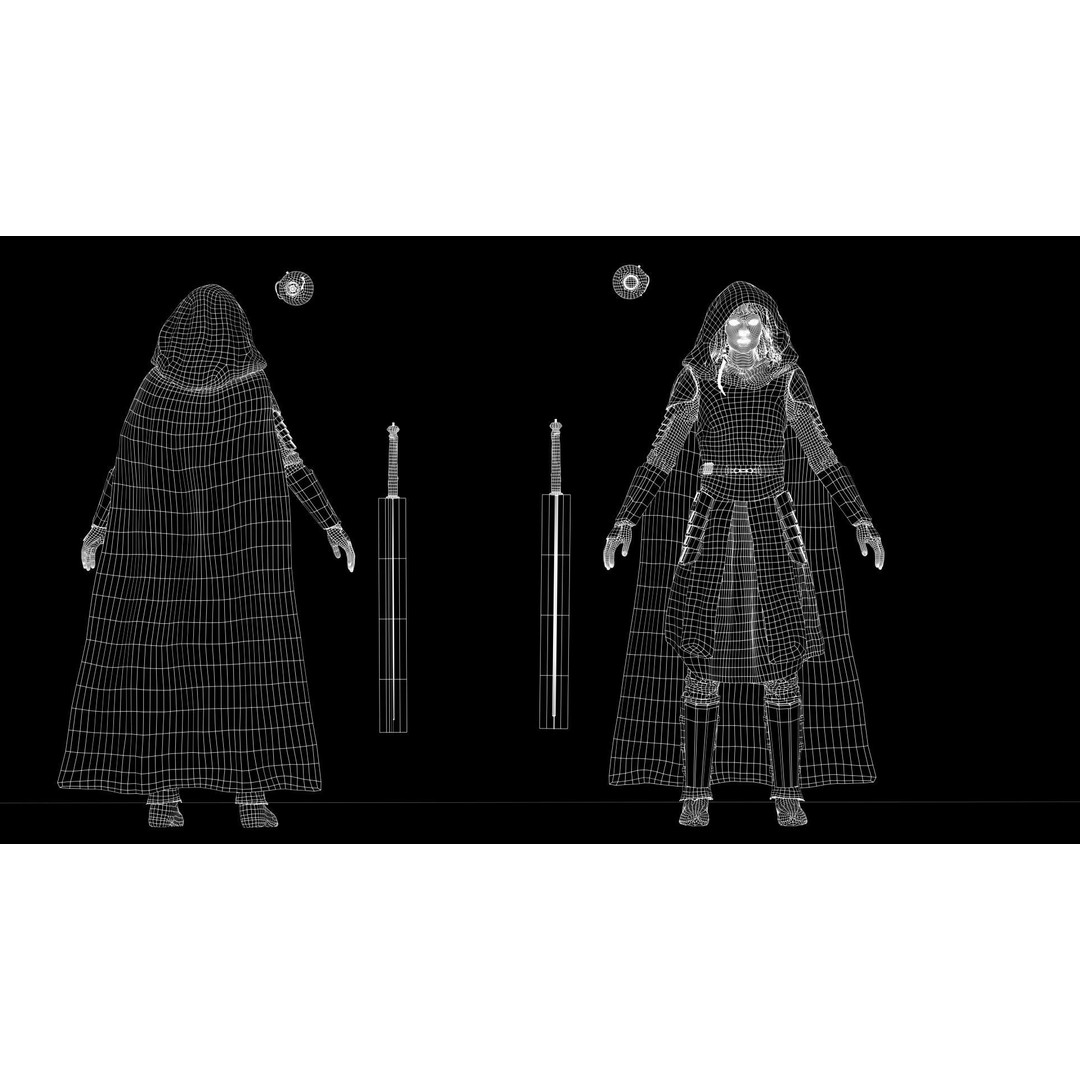 Shin Hati 3D Model – Low Poly Character with Rigging, FBX, OBJ