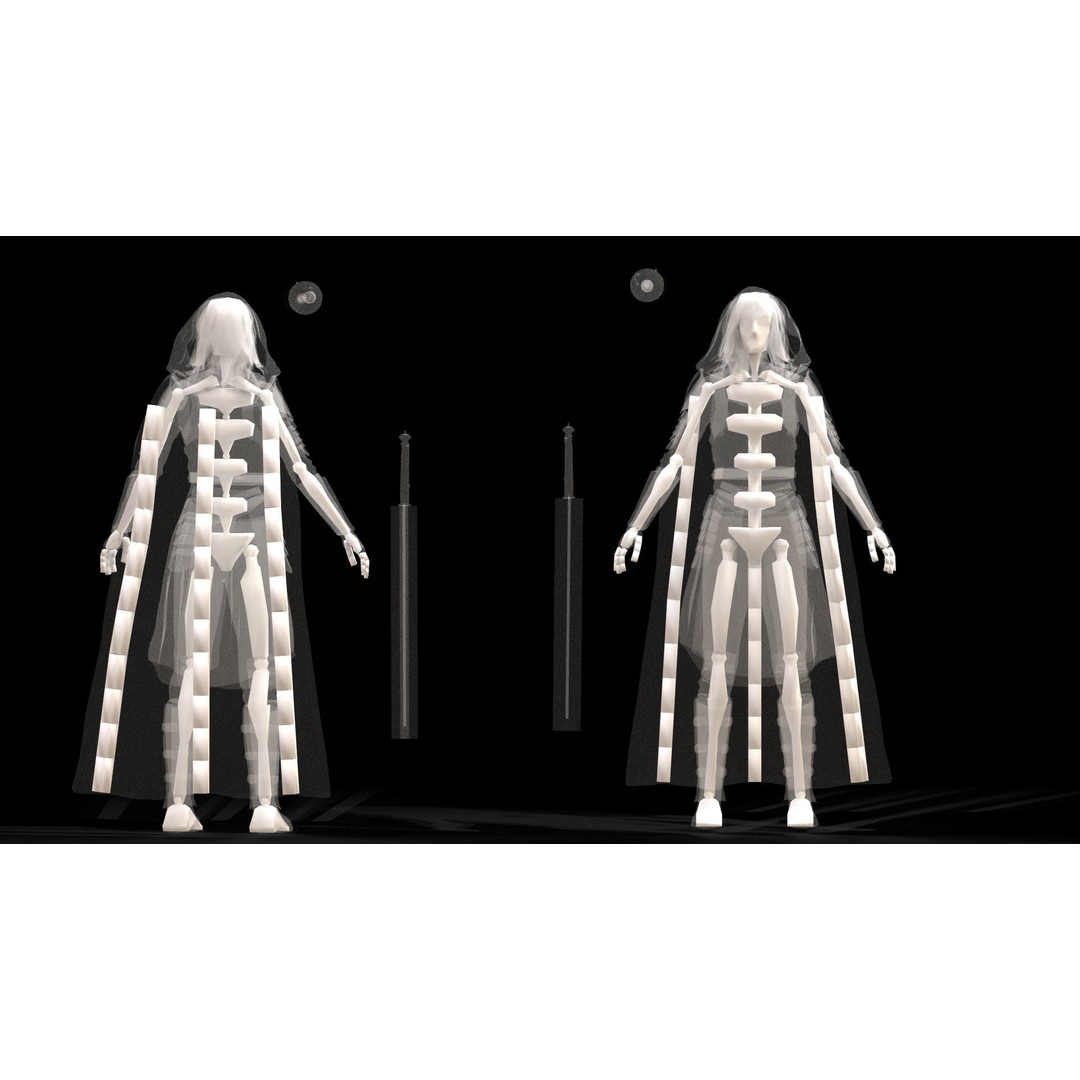 Shin Hati 3D Model – Low Poly Character with Rigging, FBX, OBJ - View 14