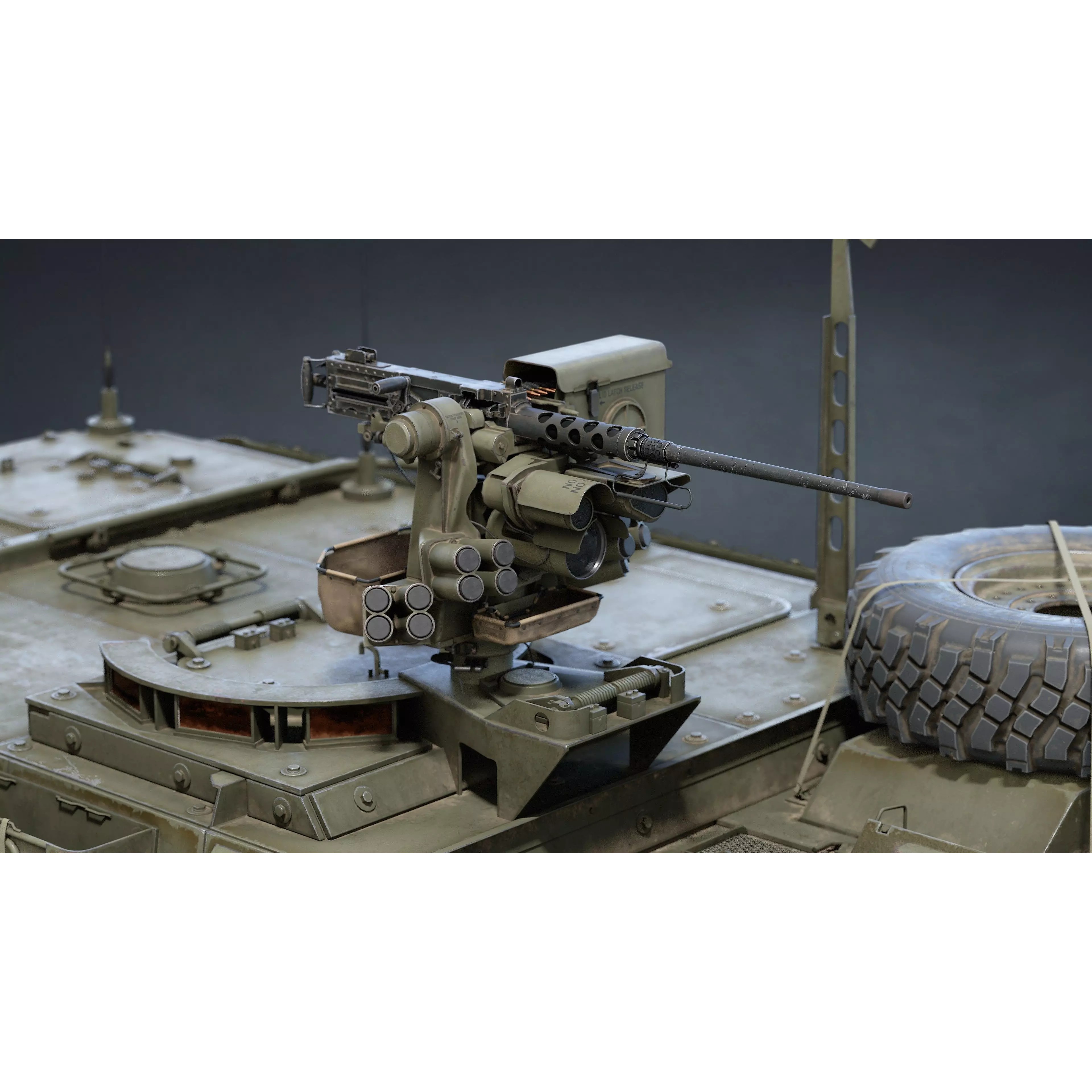 M1126 Stryker APC - Low-Poly Game-Ready 3D Model - View 13