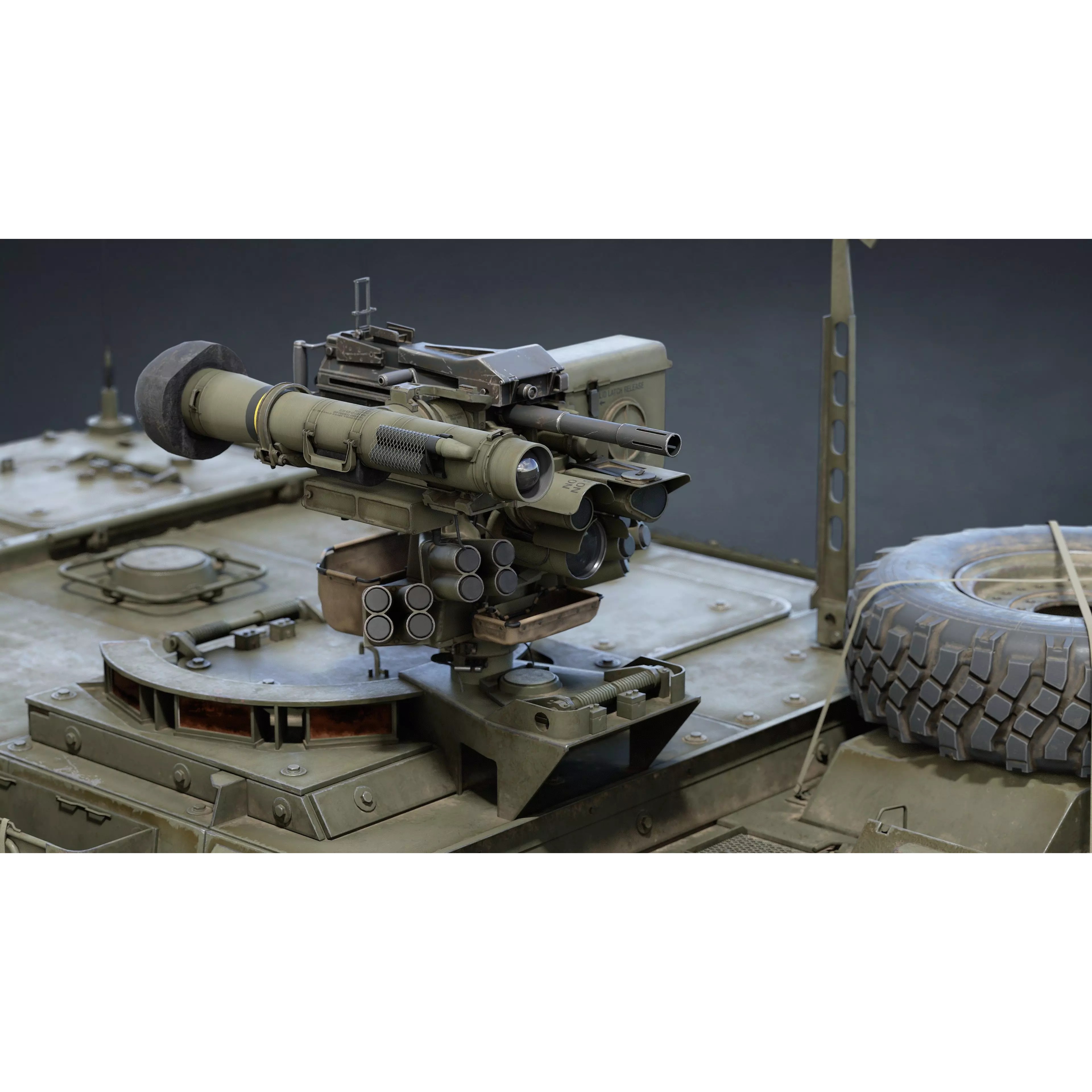 M1126 Stryker APC - Low-Poly Game-Ready 3D Model - View 14