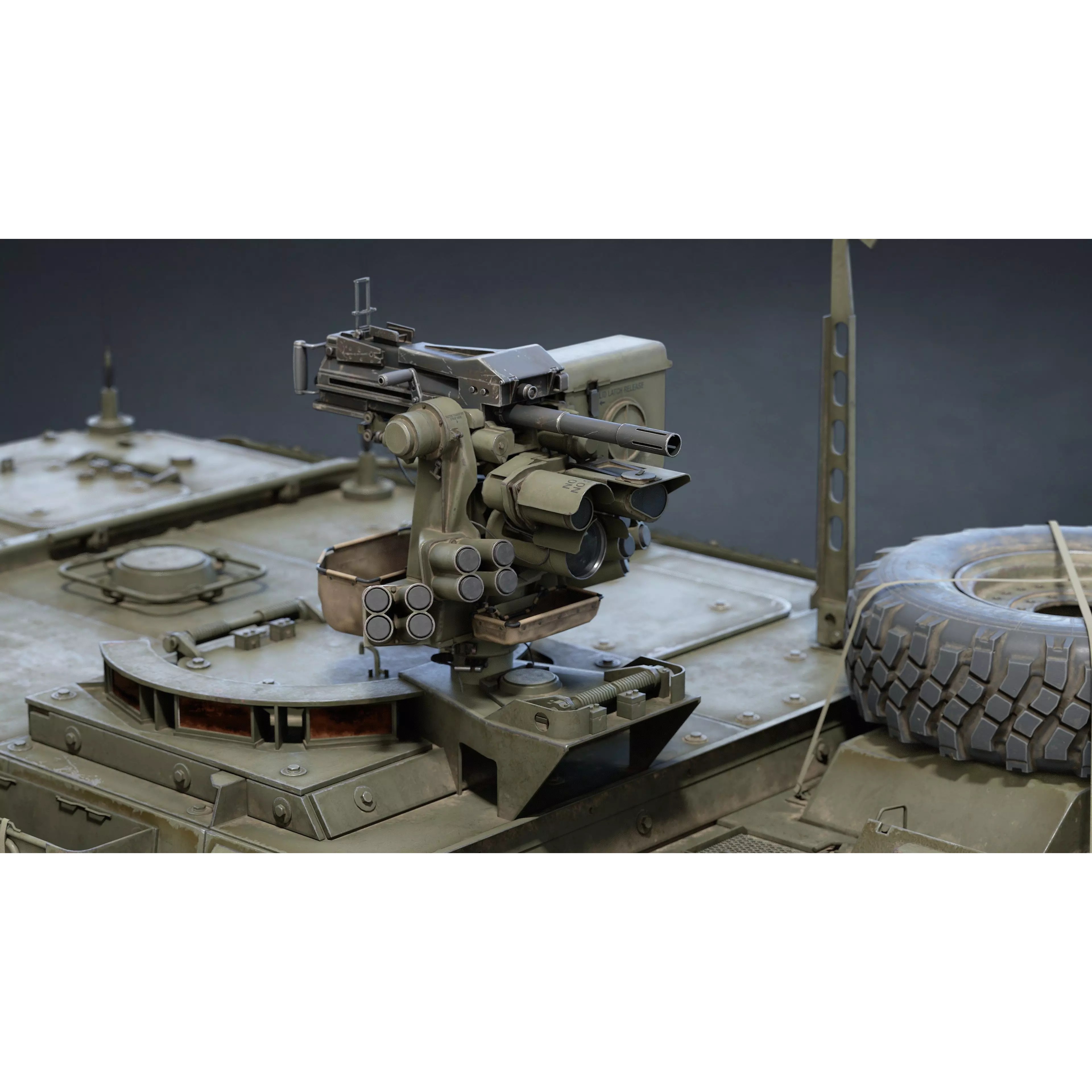 M1126 Stryker APC - Low-Poly Game-Ready 3D Model - View 15