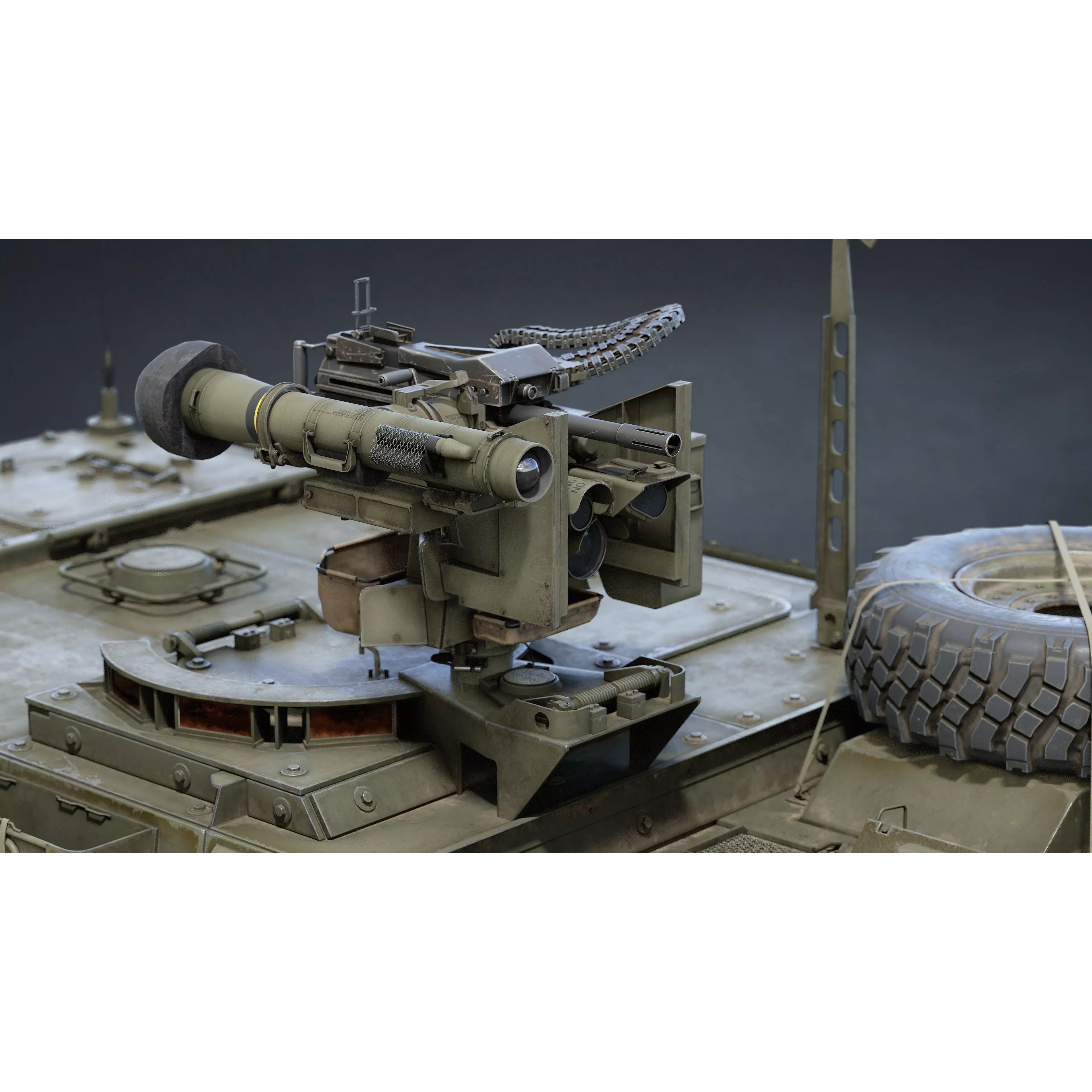 M1126 Stryker APC - Low-Poly Game-Ready 3D Model - View 18