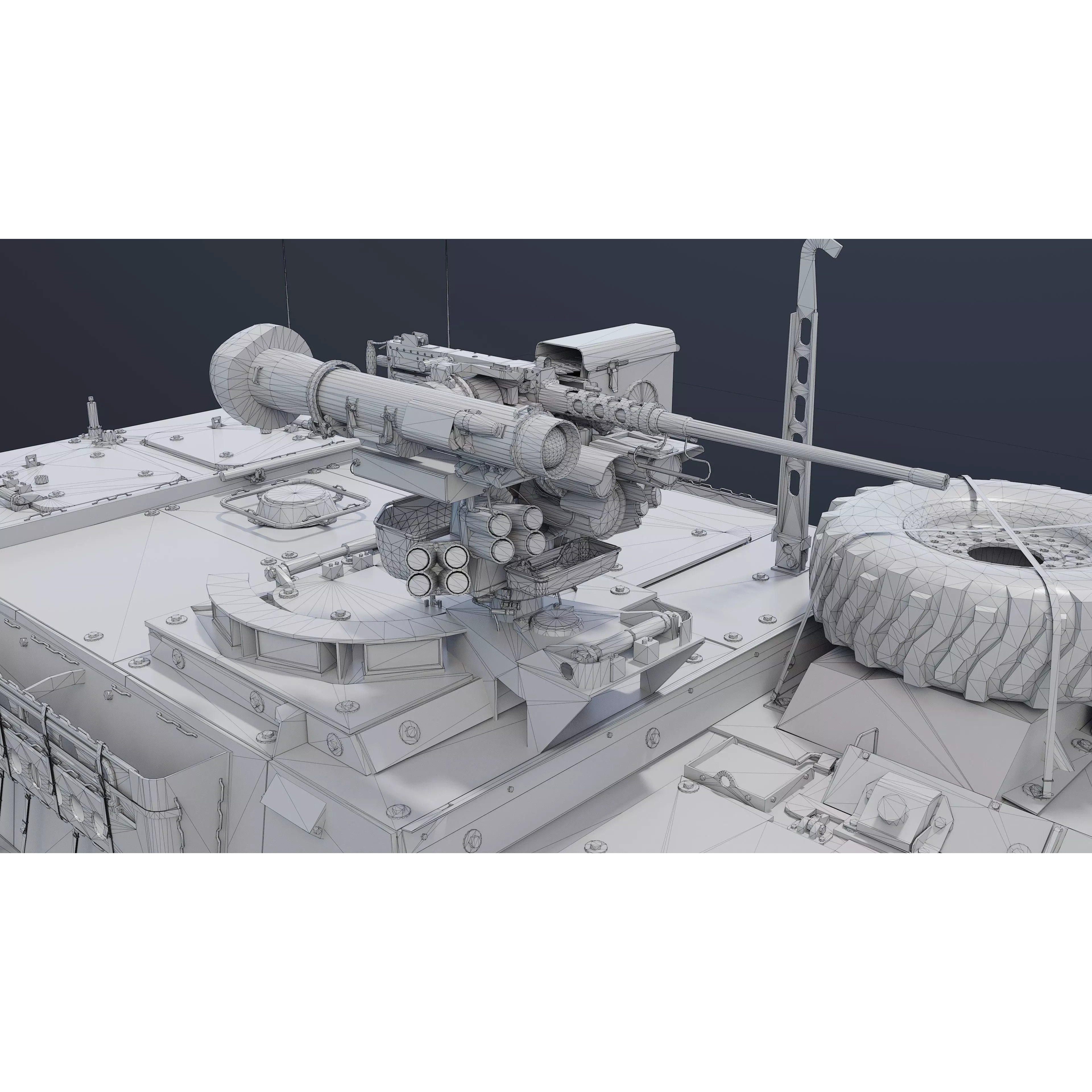 M1126 Stryker APC - Low-Poly Game-Ready 3D Model - View 24