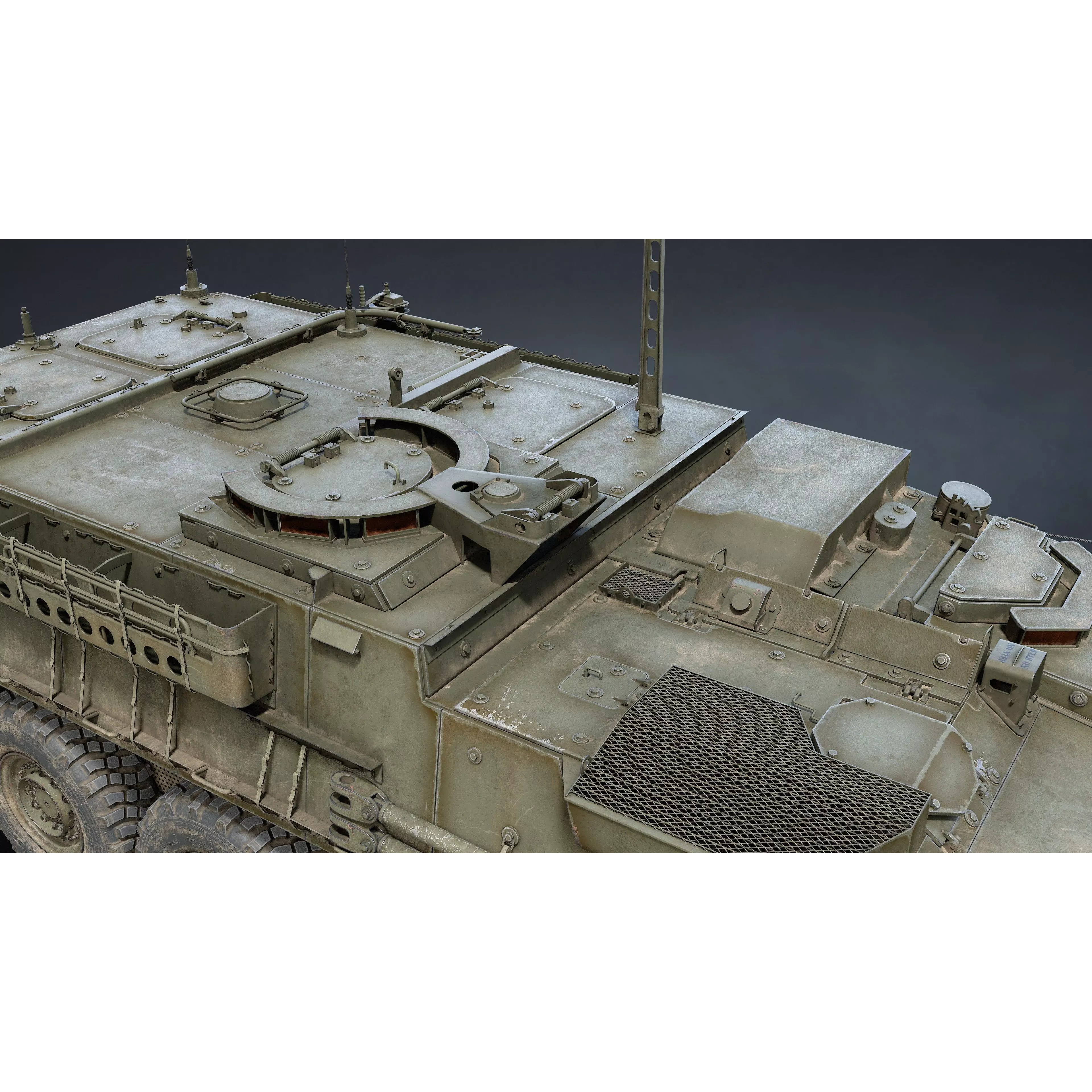 M1126 Stryker APC - Low-Poly Game-Ready 3D Model - View 9