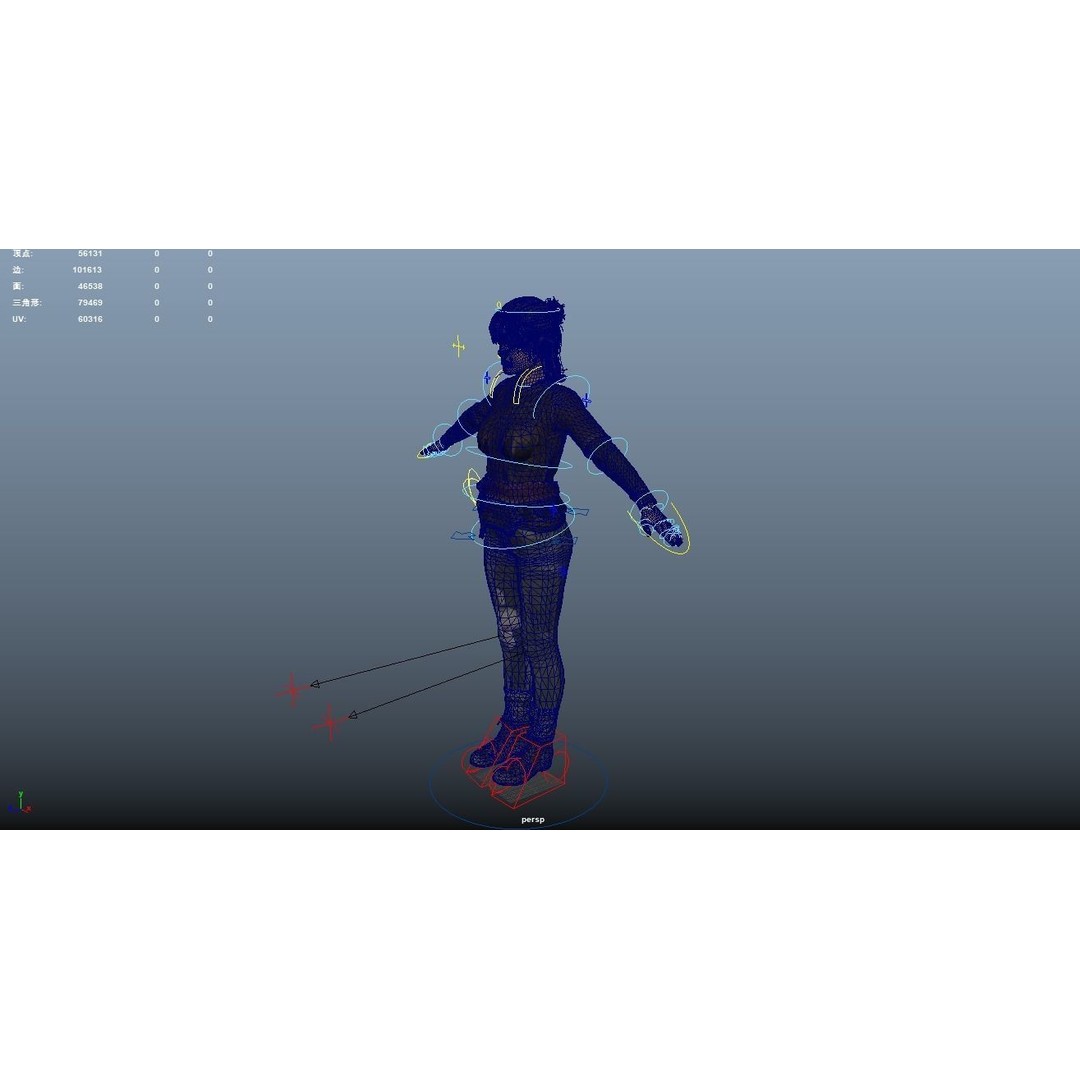 Apocalypse Female 3D Model – Rigged Low-Poly Game Asset, FBX, OBJ