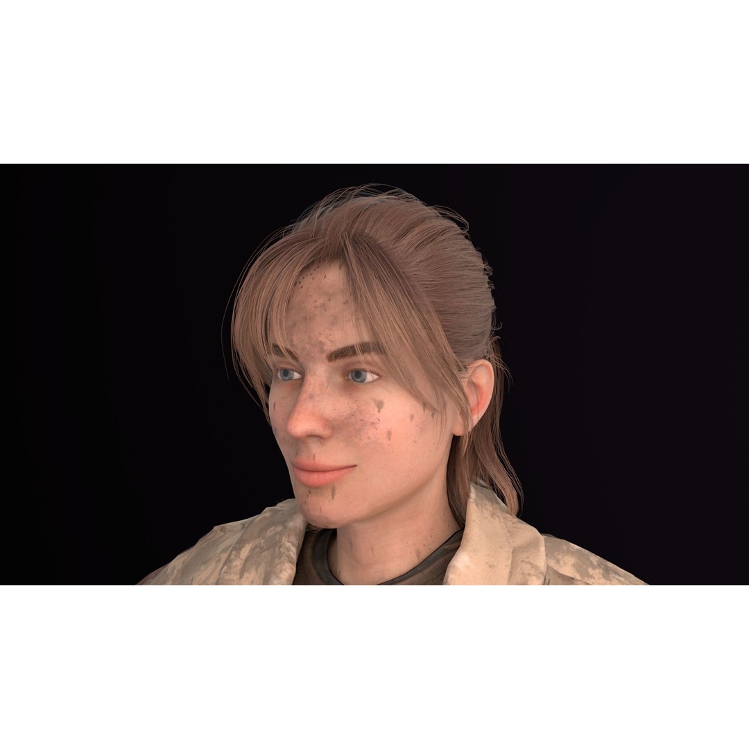 Apocalypse Female 3D Model – Rigged Low-Poly Game Asset, FBX, OBJ - View 15
